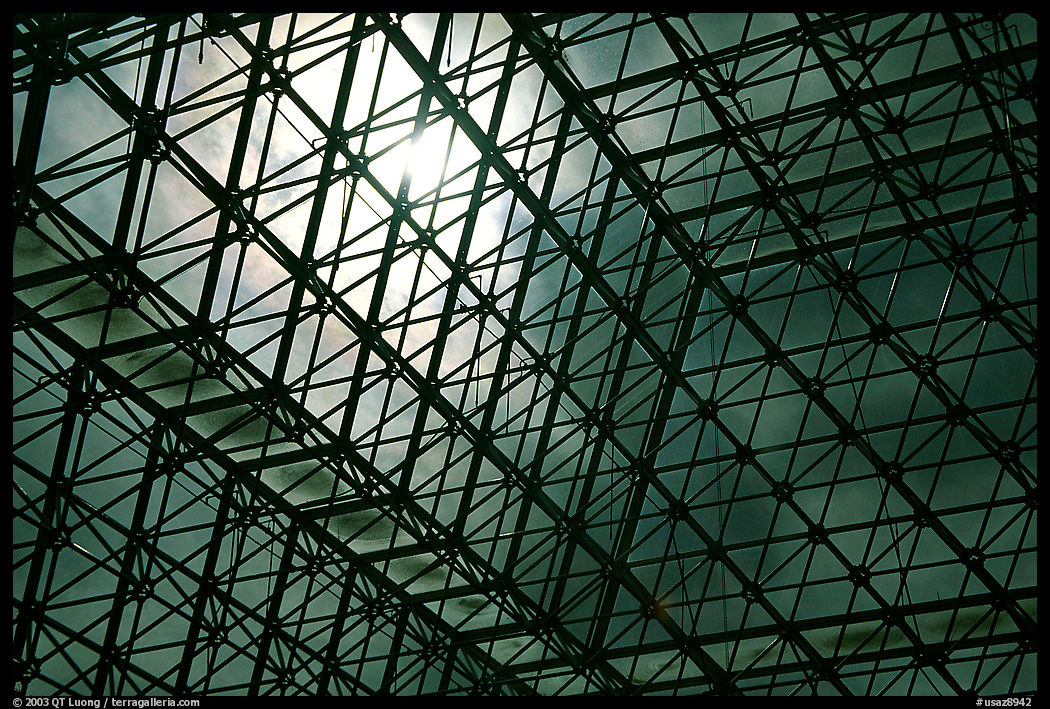 Metallic structure. Biosphere 2, Arizona, USA