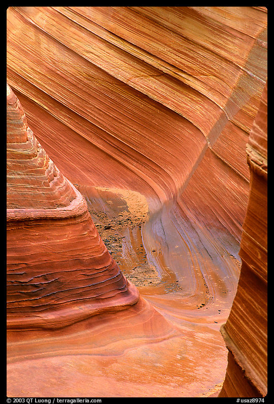 The Wave, side formation. Coyote Buttes, Vermilion cliffs National Monument, Arizona, USA
