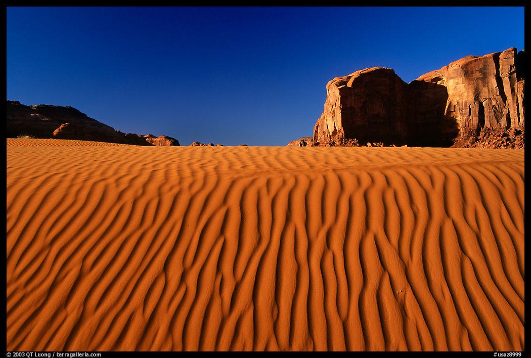 Ripples and mesas. Monument Valley Tribal Park, Navajo Nation, Arizona and Utah, USA