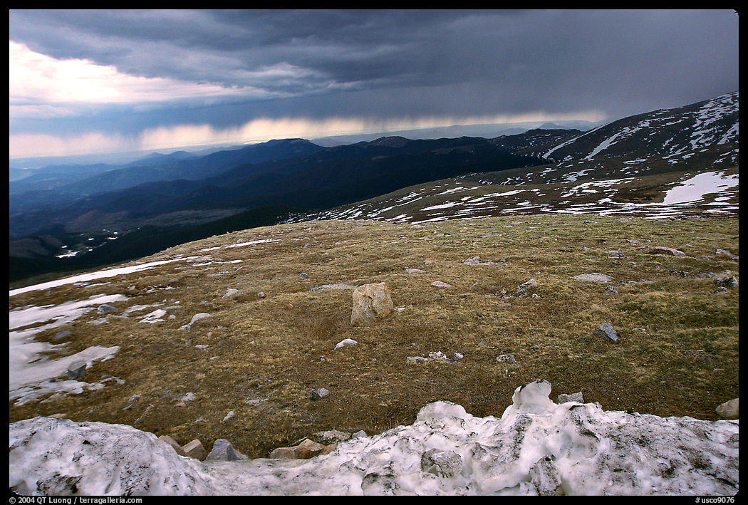 Snow and tundra on Mt Evans. Colorado, USA