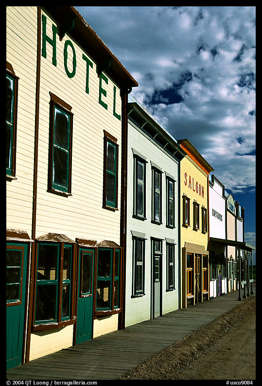 Row of old west storefronts. Colorado, USA