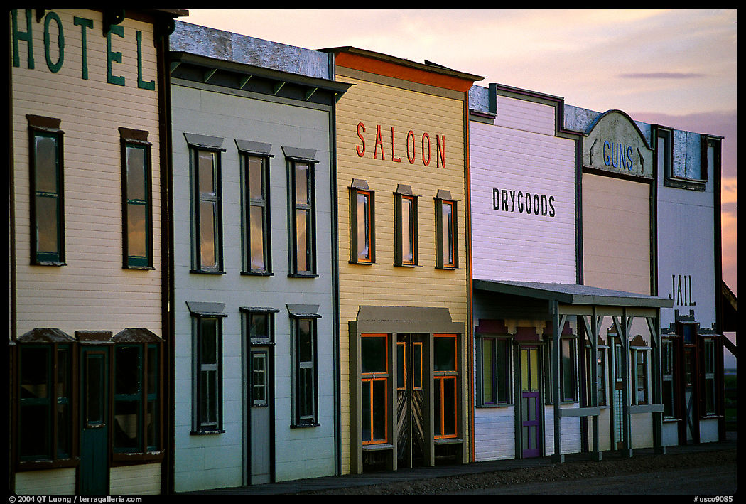 Row of old west storefronts. Colorado, USA