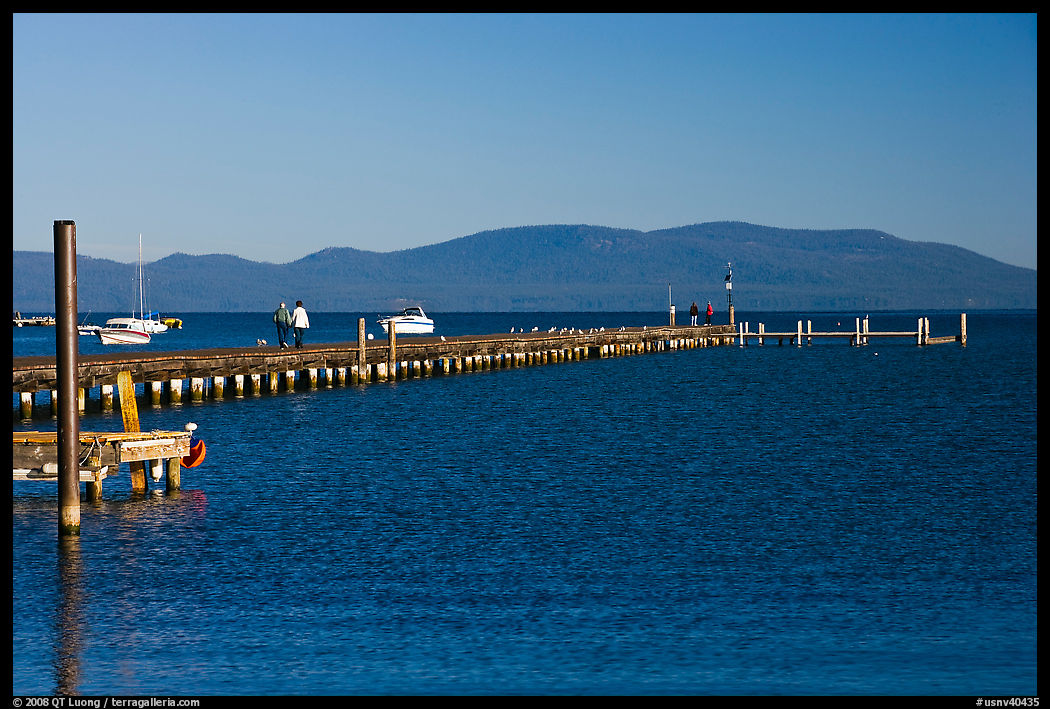 Long pier, South Lake Tahoe, Nevada. USA