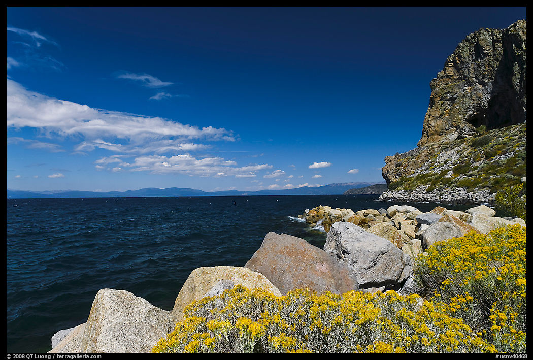 Cave Rock, East shore, Lake Tahoe, Nevada. USA