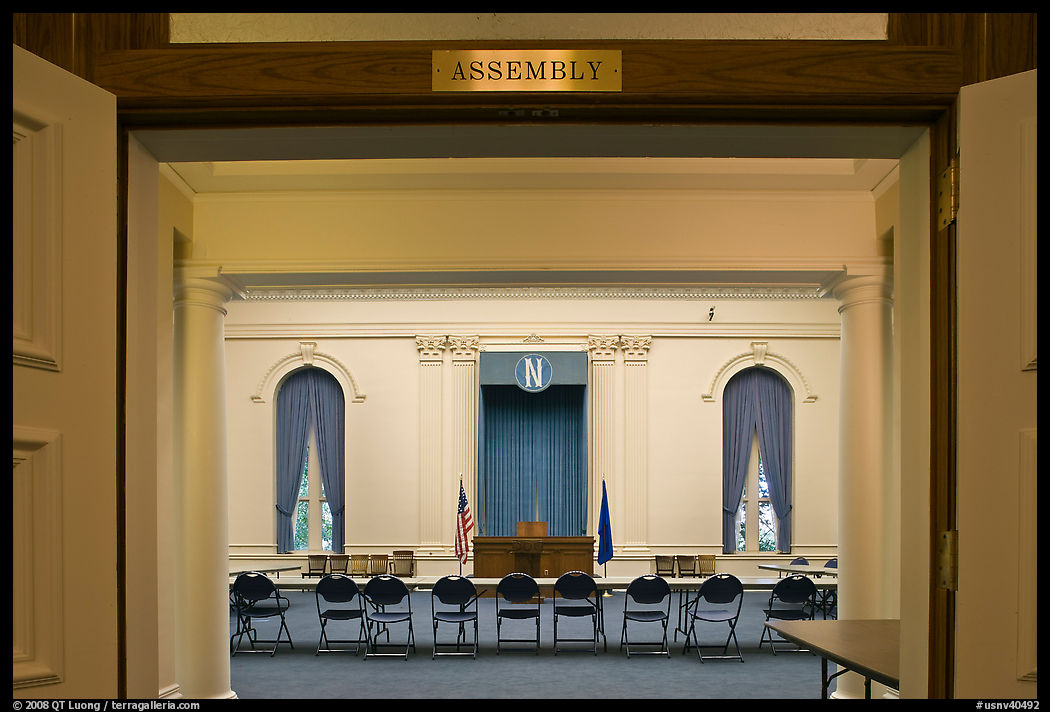 Assembly room inside Nevada State Capitol. Carson City, Nevada, USA