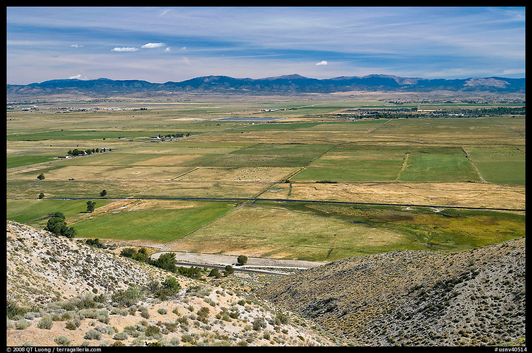 Agricultural lands, Carson Valley. Genoa, Nevada, USA