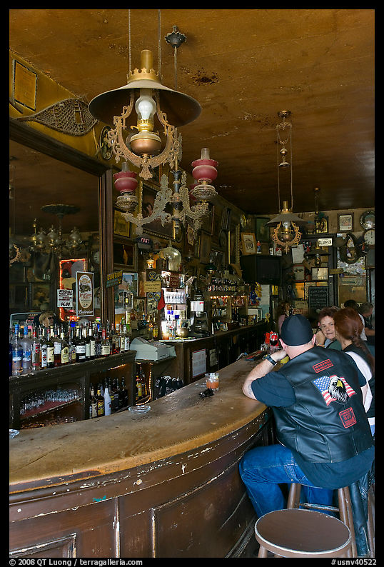 Inside Nevada oldest saloon. Genoa, Nevada, USA