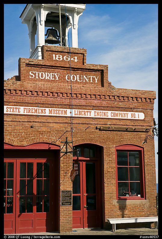 Historic firehouse. Virginia City, Nevada, USA