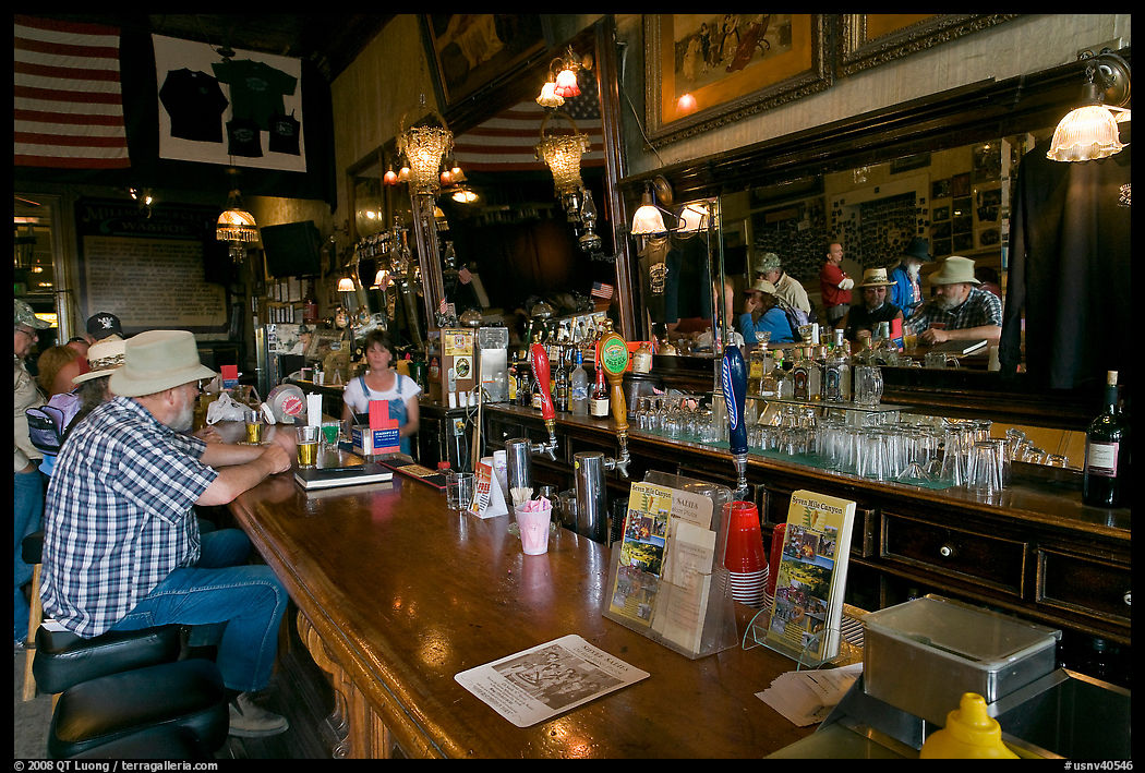 Man sitting at bar. Virginia City, Nevada, USA