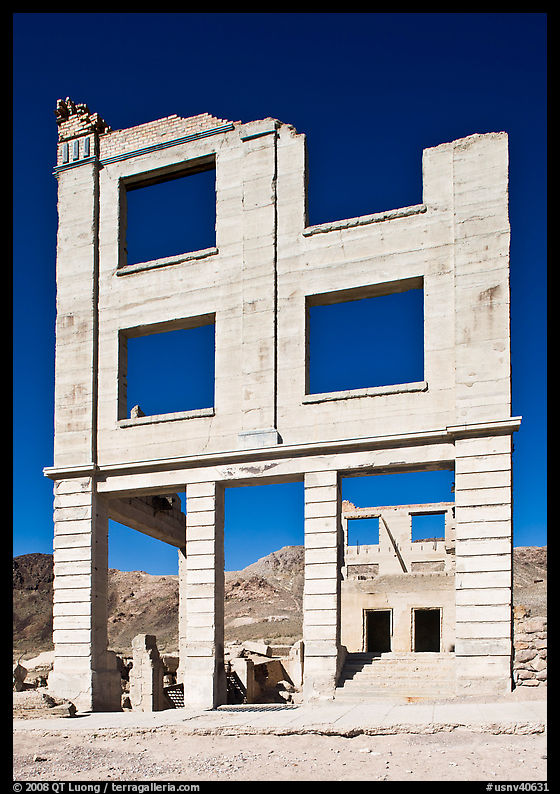 Bank ruins, Ryolite. Nevada, USA