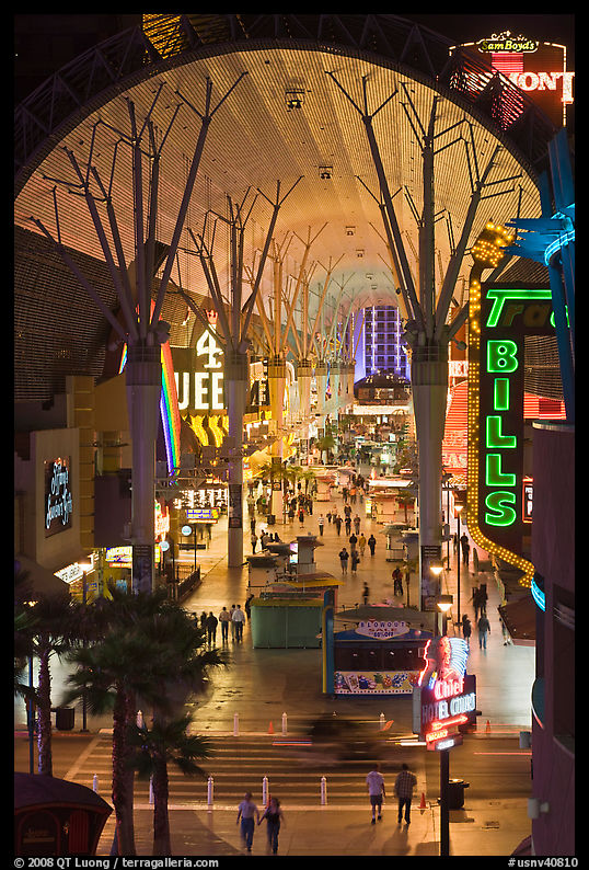 Fremont street canopy, downtown. Las Vegas, Nevada, USA