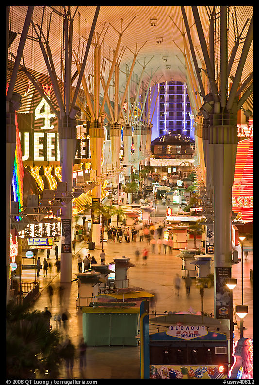 Fremont street experience, downtown. Las Vegas, Nevada, USA