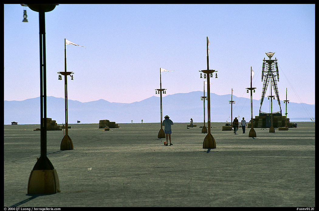 Art installations in the desert. Black Rock Desert, Nevada, USA