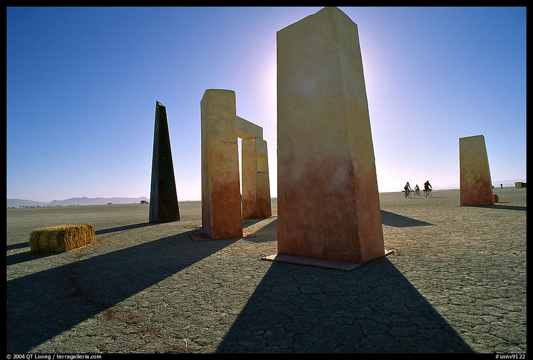 Art installations on the playa. Black Rock Desert, Nevada, USA