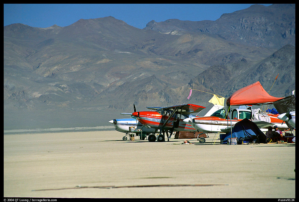 Private airplanes. Black Rock Desert, Nevada, USA