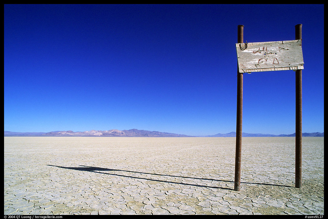 Sign in the middle of nowhere. Black Rock Desert, Nevada, USA