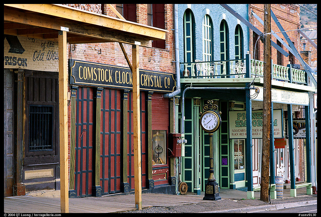 Old storefronts, Virginia City. USA