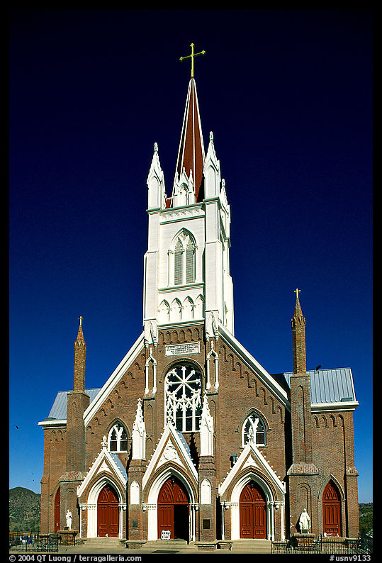St Mary in the Mountains Church, afternoon. Virginia City, Nevada, USA