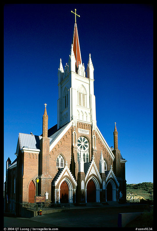 Church, afternoon, Virginia City. USA