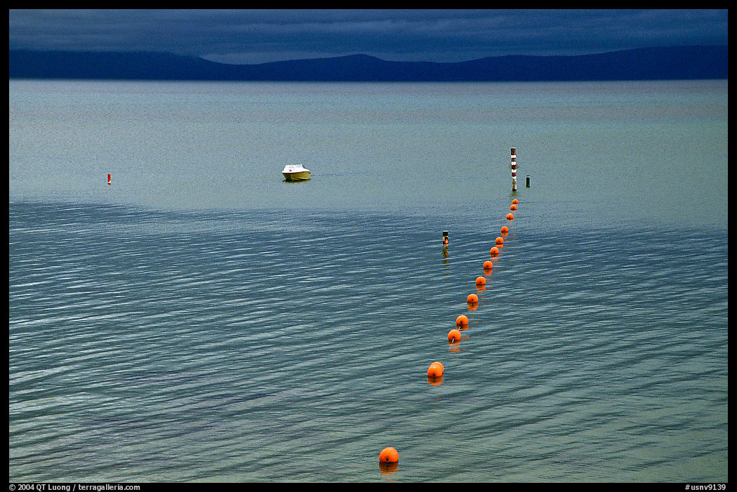 Buoy line, South Lake Tahoe, California. USA