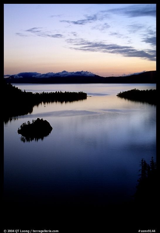Emerald Bay, dawn, Lake Tahoe. California and Nevada, USA