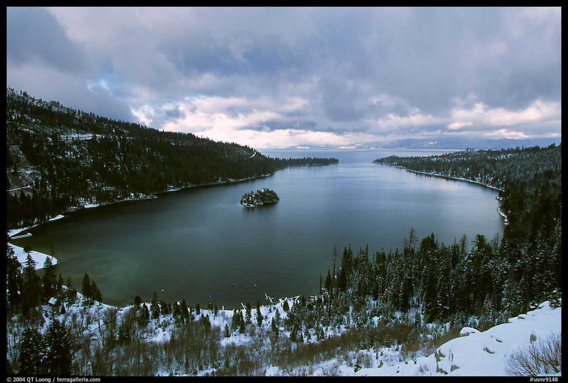 Emerald Bay in winter, Lake Tahoe. California and Nevada, USA