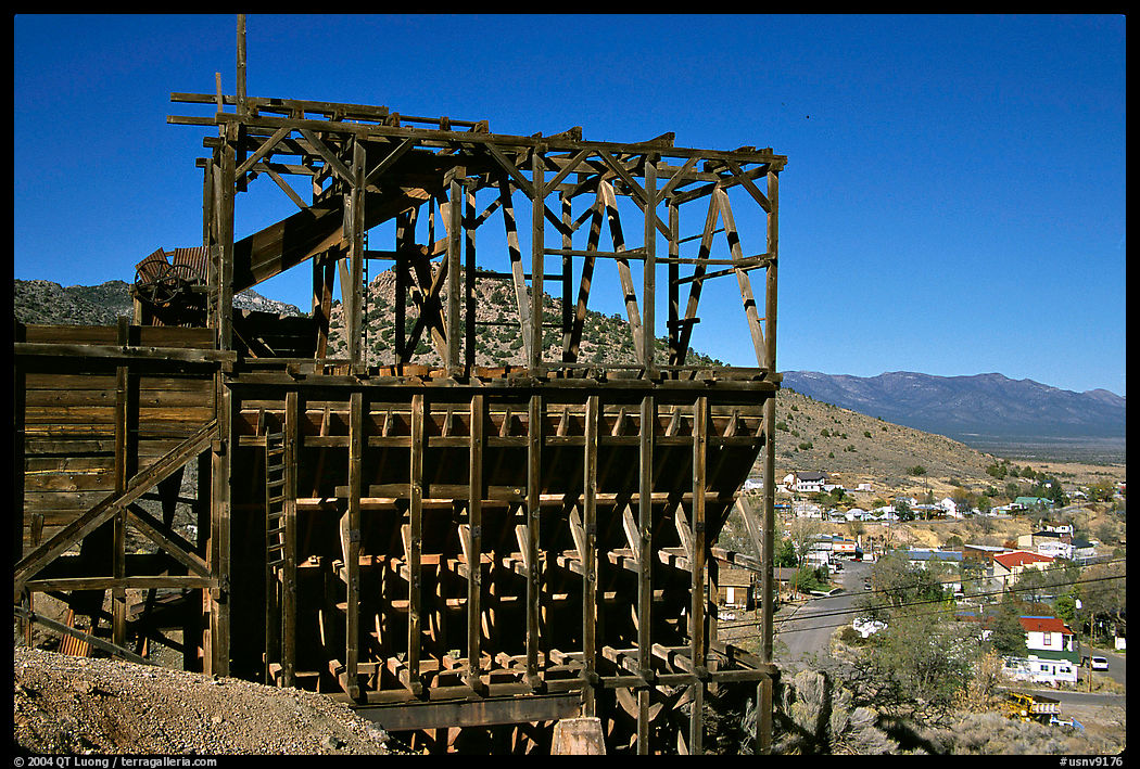 Old mining apparatus,  Pioche. Nevada, USA