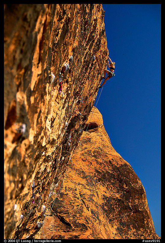 Rock climbers. Red Rock Canyon, Nevada, USA