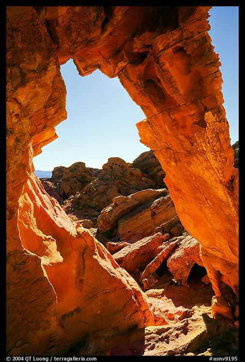 Arch opening, Valley of Fire State Park. Nevada, USA