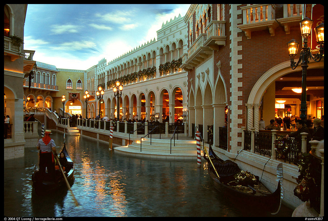 Interior of the Venetian casino. Las Vegas, Nevada, USA