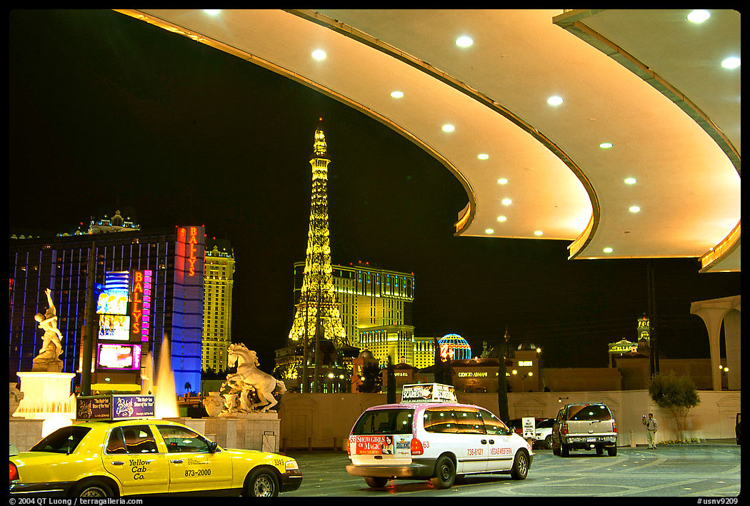 Paris casino by night. Las Vegas, Nevada, USA