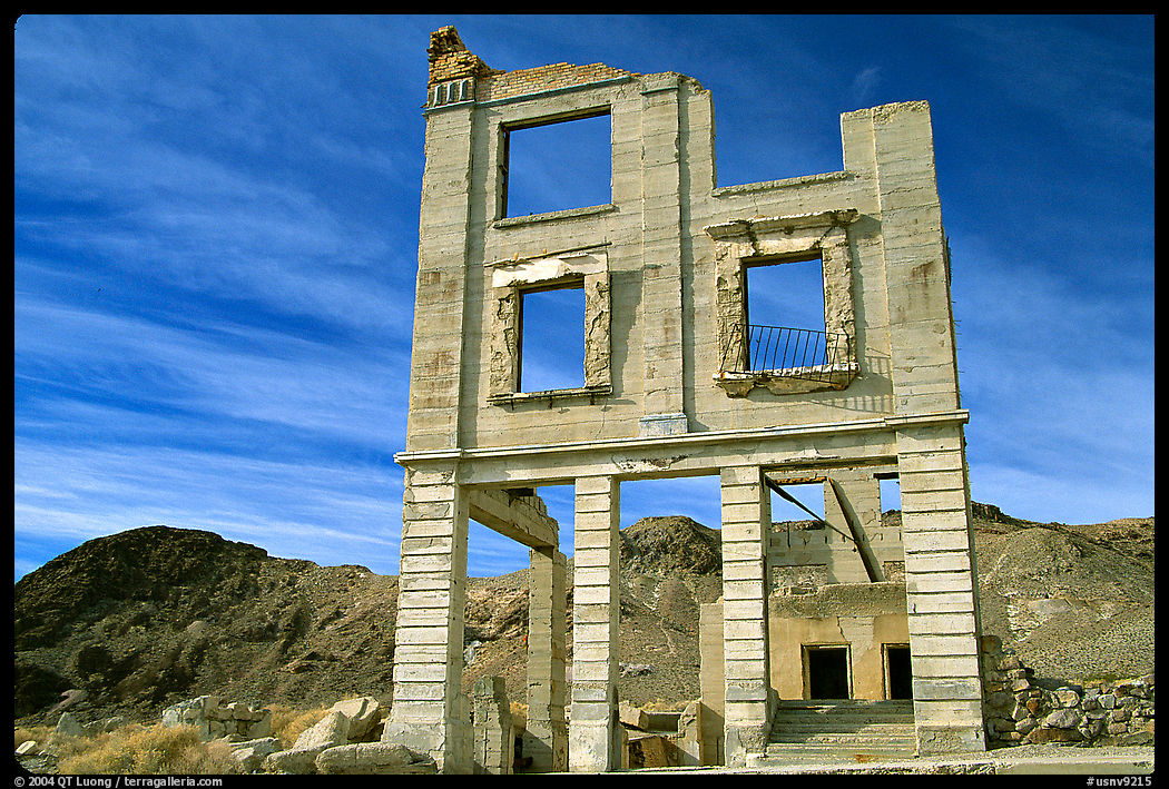 Ruins, Rhyolite ghost town. Nevada, USA