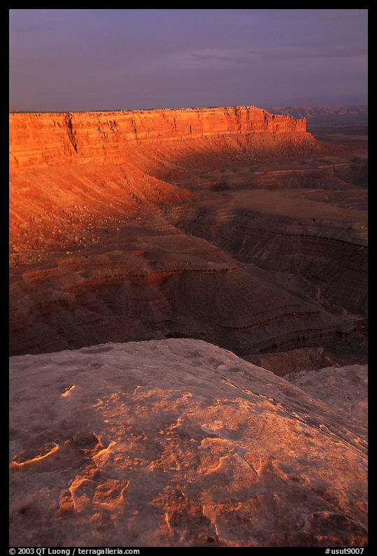 Cliffs near Muley Point, sunset. Utah, USA