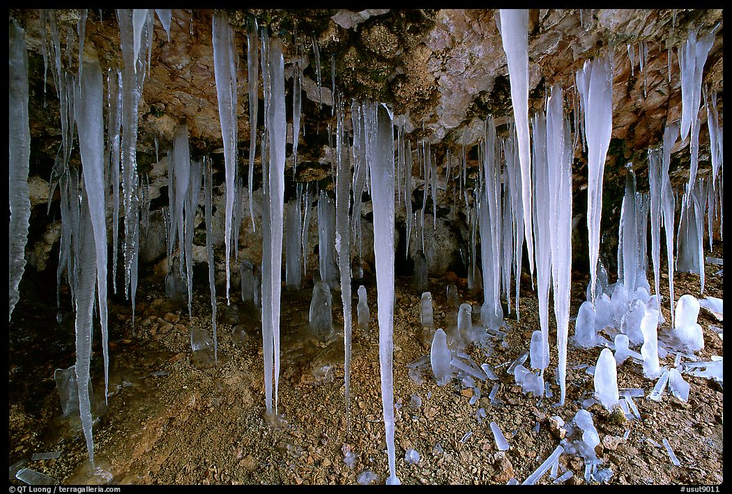 Stalactities in Mossy Cave. Utah, USA