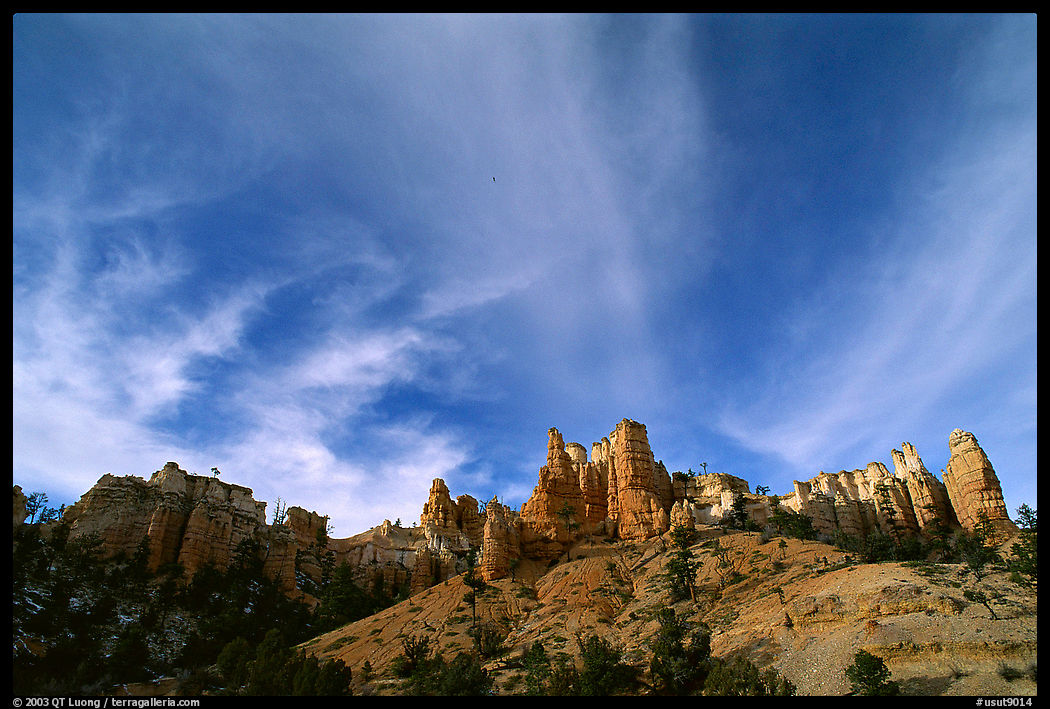 Hoodoos and clouds, Red Canyon, Dixie National Forest. Utah, USA