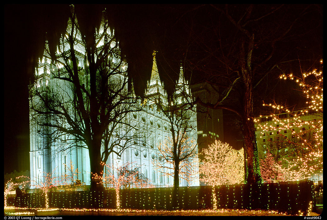 Great temple of the Church of Jesus Christ of Latter-day Saints, Salt Lake City. Utah, USA