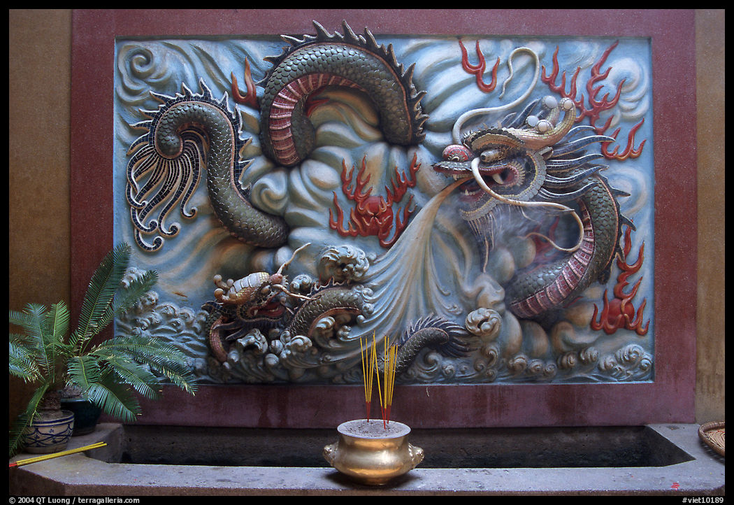 Dragon bas-relief. Ho Chi Minh City, Vietnam