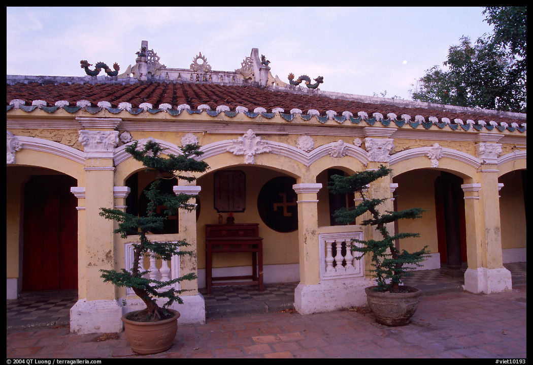 Low profile exterior of the Giac Vien Pagoda. Ho Chi Minh City, Vietnam