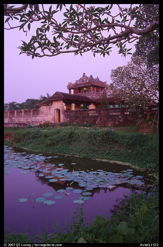 Imperial library at dusk, citadel. Hue, Vietnam