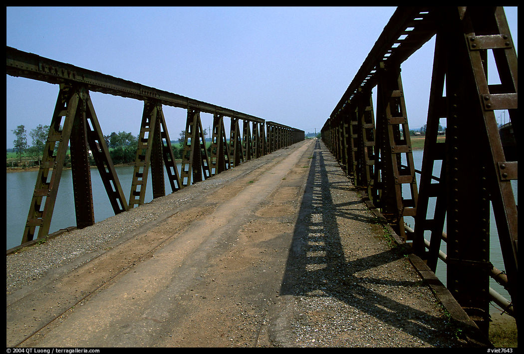 Bridge over the Ben Hai river, which used to mark the separation between South Vietnam and North Vietnam. Vietnam