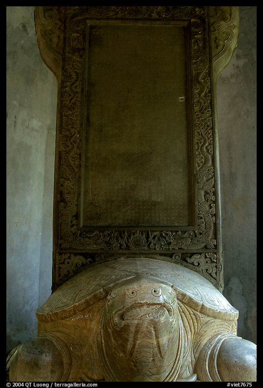 Stone tablet on the back of a tortoise, Thien Mu Pagoda. Hue, Vietnam