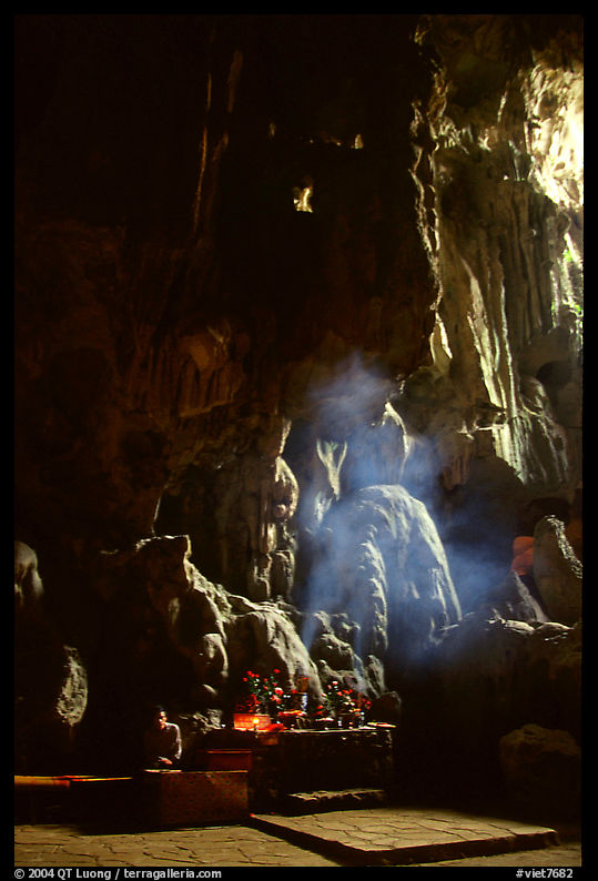 Altar in Tam Thanh Cave. Lang Son, Northest Vietnam