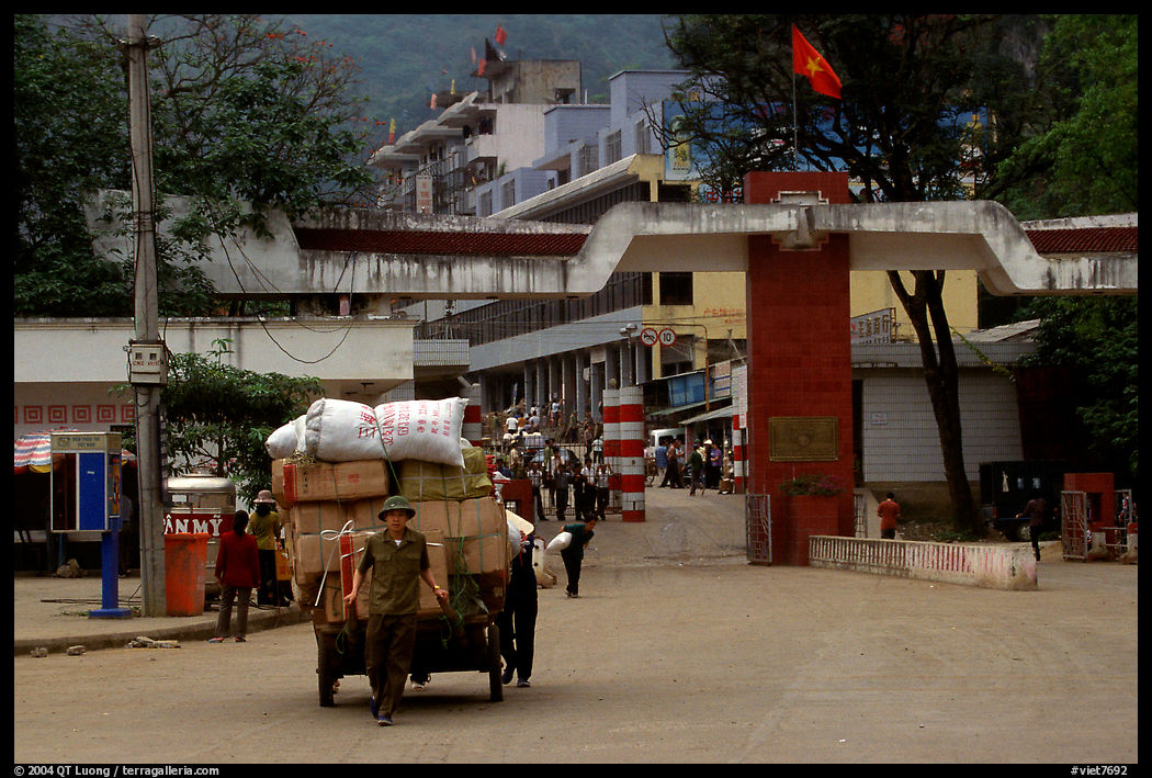 Border crossing into China at Dong Dang. Lang Son, Northest Vietnam