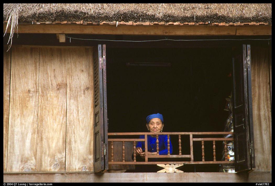 Old woman at her window, Ban Lac. Northwest Vietnam