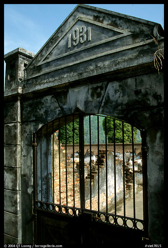 Door of the colonial jail where many political opponents were imprisoned, Son La. Northwest Vietnam