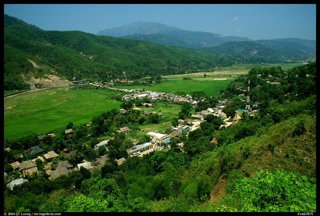 Lai Chau, nested in a valley. Northwest Vietnam