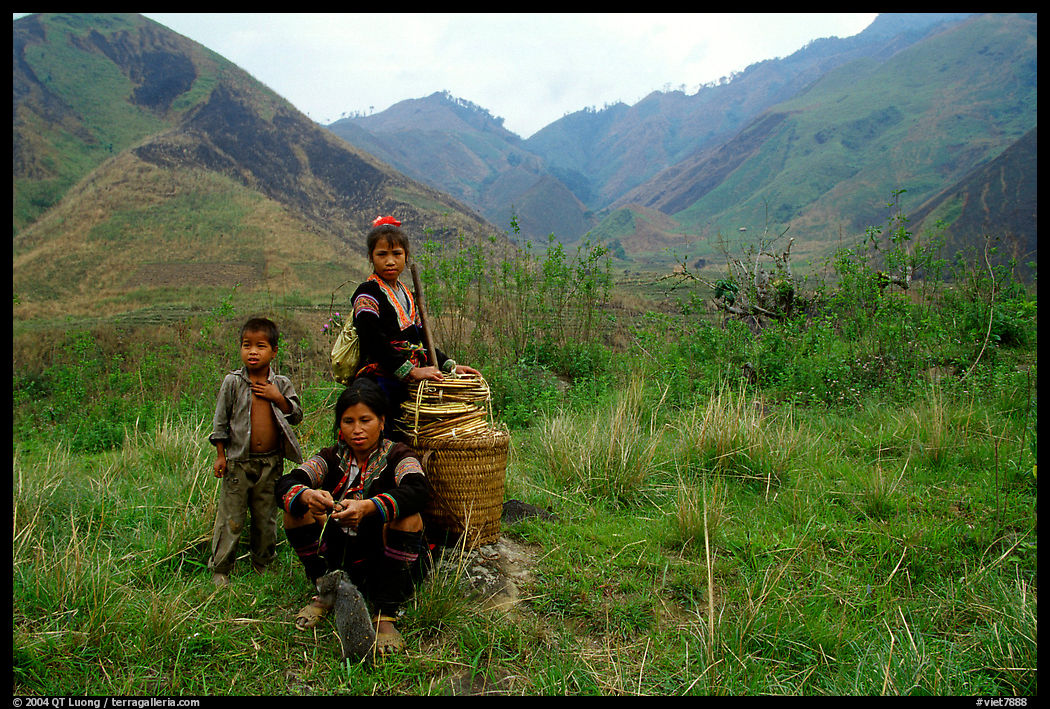 Hmong people in the Tram Ton Pass area. Northwest Vietnam