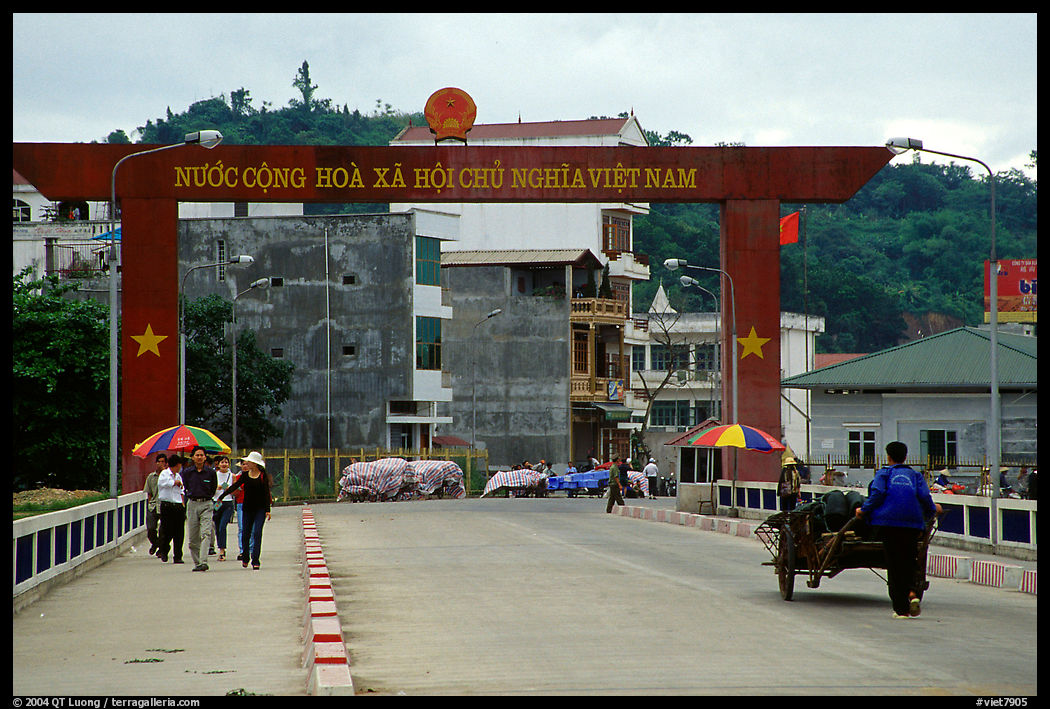 The Vietnamese side of the border crossing at Lao Cai. Vietnam