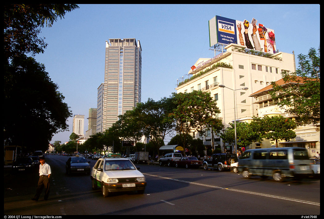 One of the renovated city boulevards. Ho Chi Minh City, Vietnam