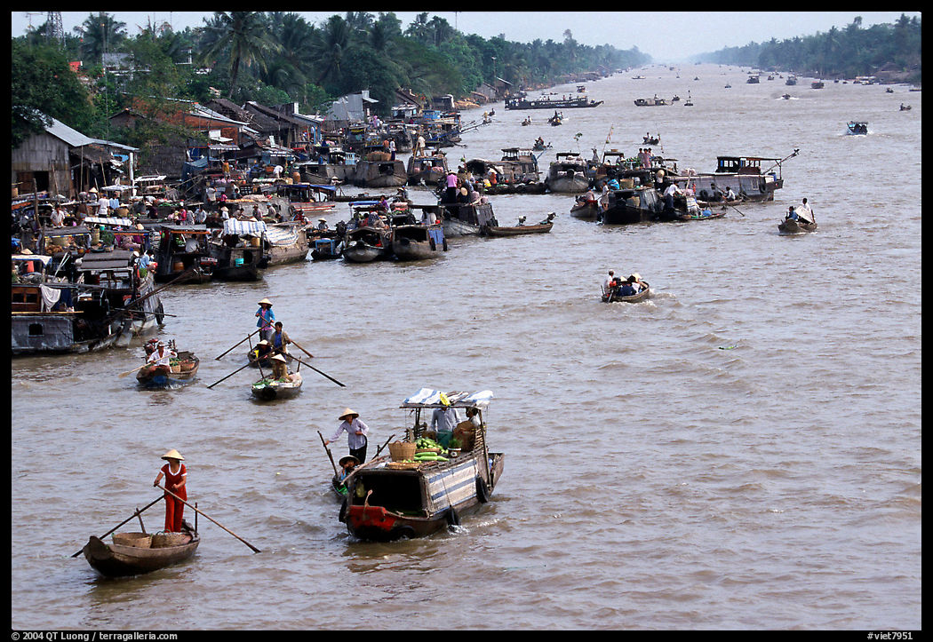 Heavy activity on the river. Can Tho, Vietnam